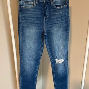 Flying Monkey Women's Distressed Skinny Jeans - Blue